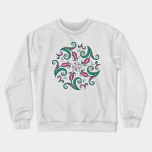 Tulips pattern pink flowers Crewneck Sweatshirt